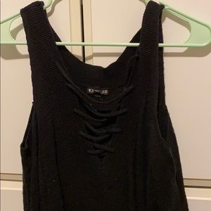 Express cut out shoulder sweater with ties